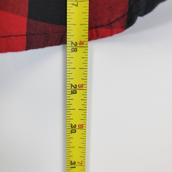 Foxcroft Womens Button Up Check Blouse Red Black Size 10 - Picture 4 of 12